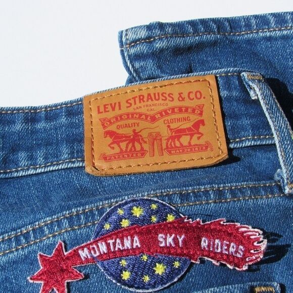 Levi's Limited 721 High Waist Patched Skinny Jeans - Picture 4 of 8